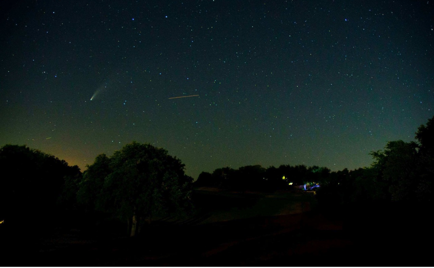 stars and comet during quarantine at my house